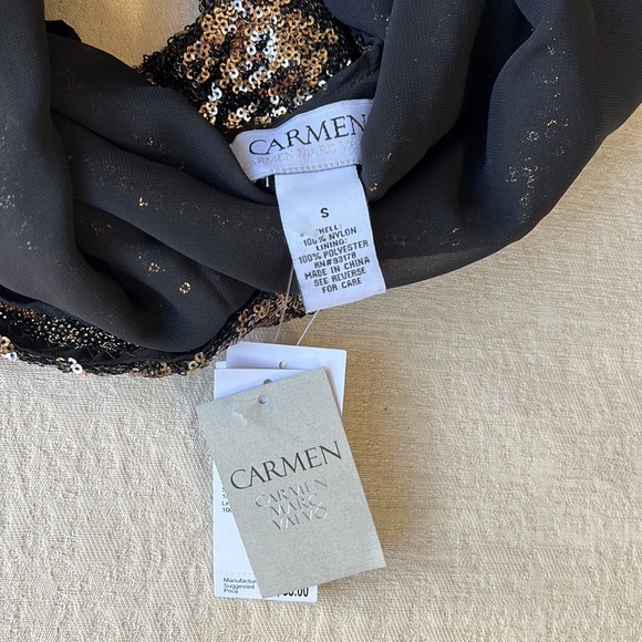 CARMEN MARC VALVO Sequin tank top size S - Picture 12 of 14